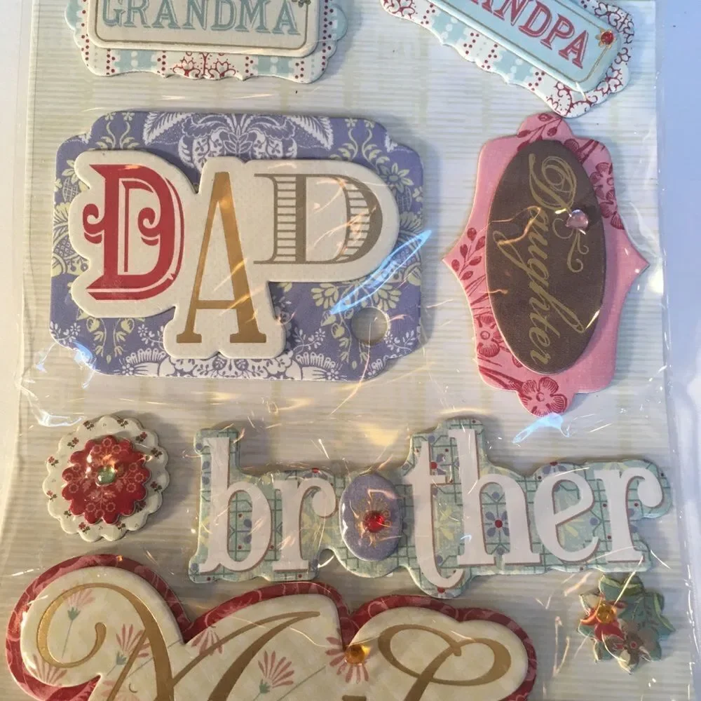 3 Dimensional Sticker Appliqués for Family!
